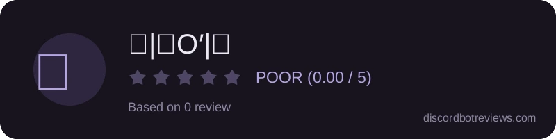 Rating widget preview for ┗|｀O′|┛
