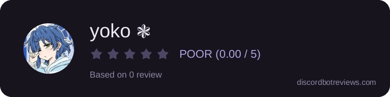 Rating widget preview for yoko ❃