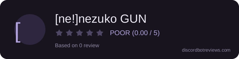 Rating widget preview for [ne!]nezuko GUN