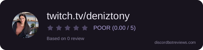 Rating widget preview for twitch.tv/deniztony