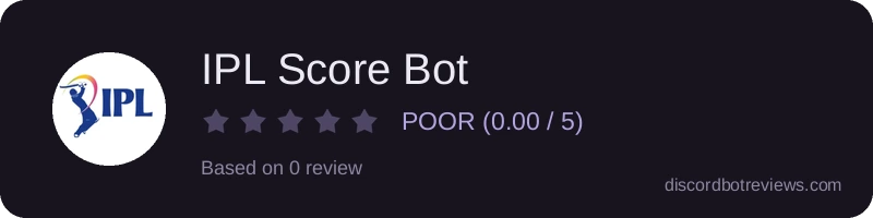 Rating widget preview for IPL Score Bot