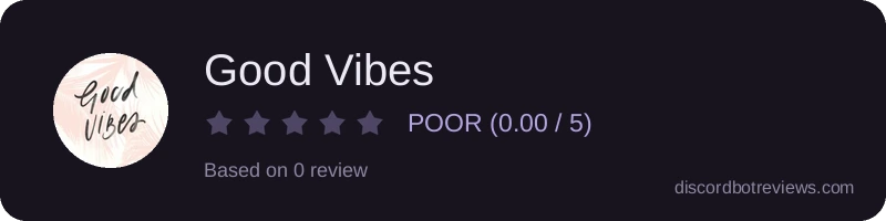 Rating widget preview for Good Vibes