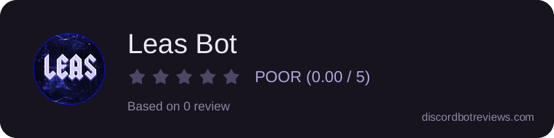 Rating widget preview for Leas Bot