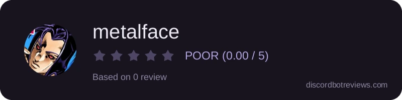 Rating widget preview for metalface