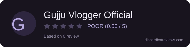 Rating widget preview for Gujju Vlogger Official 