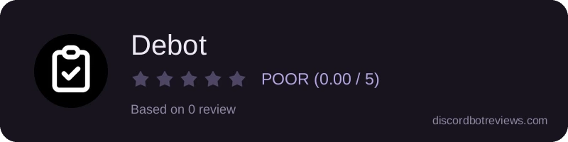 Rating widget preview for Debot