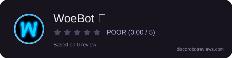 Rating widget preview for WoeBot ✨