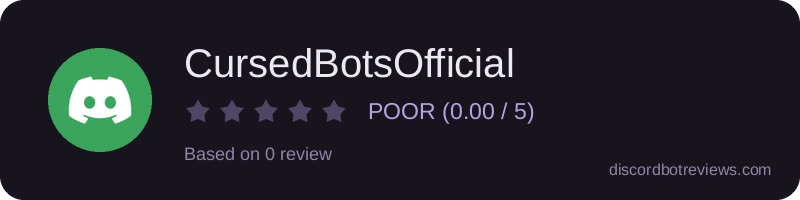 Rating widget preview for CursedBotsOfficial
