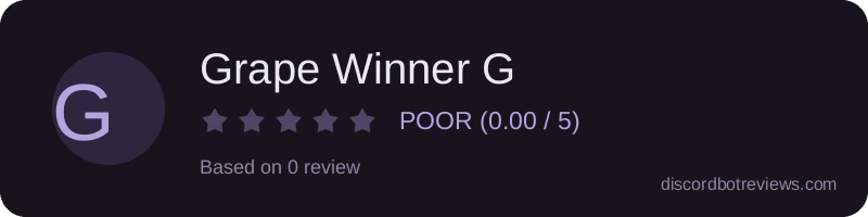 Rating widget preview for Grape Winner G