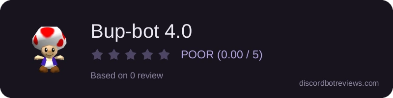Rating widget preview for Bup-bot 4.0