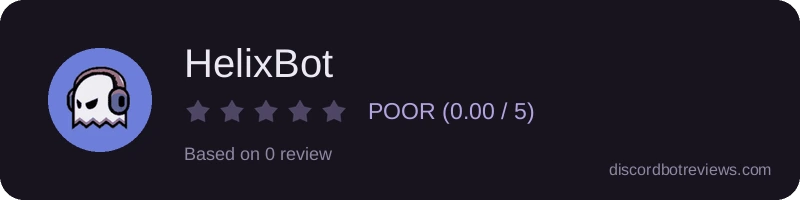 Rating widget preview for HelixBot