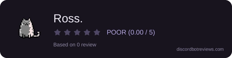 Rating widget preview for Ross. 