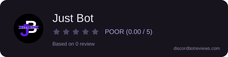Rating widget preview for Just Bot