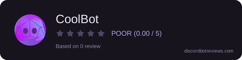 Rating widget preview for CoolBot
