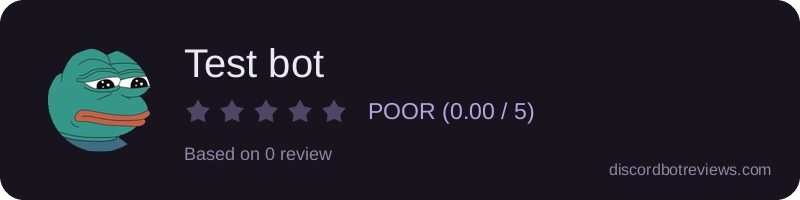 Rating widget preview for Test bot