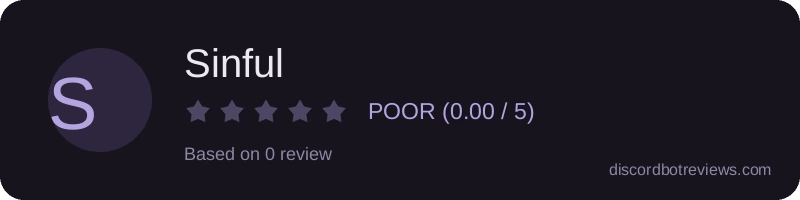 Rating banner for Sinful