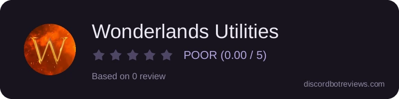 Rating widget preview for Wonderlands Utilities