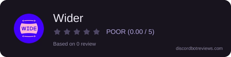 Rating widget preview for Wider