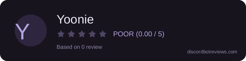 Rating widget preview for Yoonie