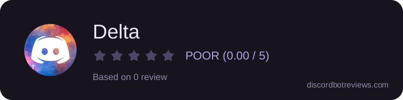 Rating widget preview for Delta
