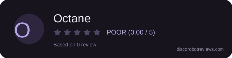 Rating widget preview for Octane