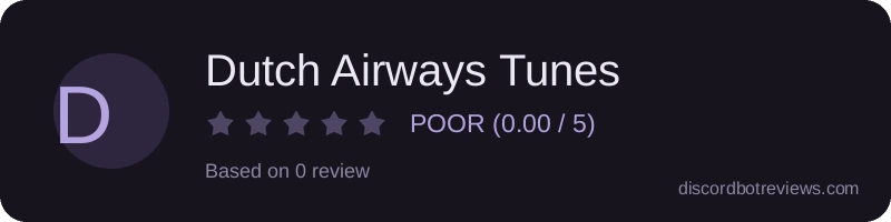 Rating widget preview for Dutch Airways Tunes