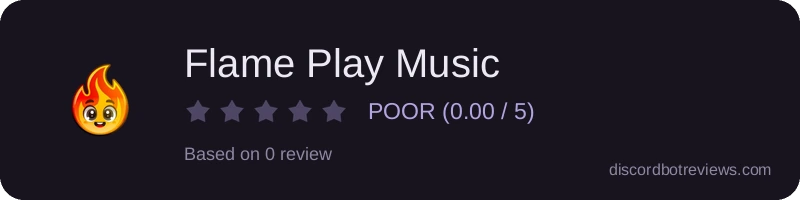 Rating widget preview for Flame Play Music