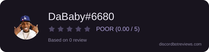 Rating widget preview for DaBaby#6680