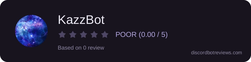 Rating widget preview for KazzBot