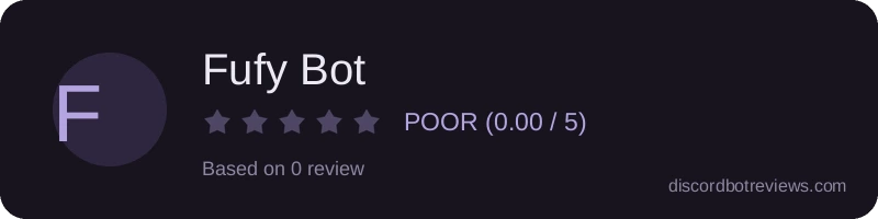 Rating widget preview for Fufy Bot