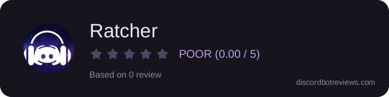 Rating widget preview for Ratcher