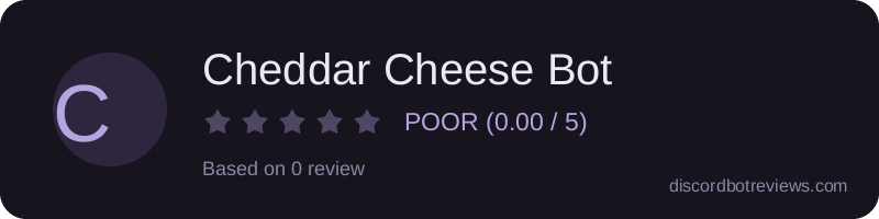 Rating widget preview for Cheddar Cheese Bot