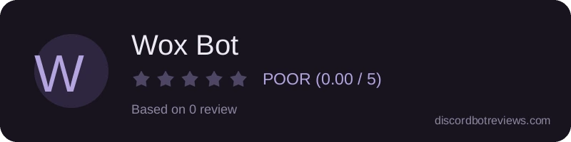 Rating widget preview for Wox Bot