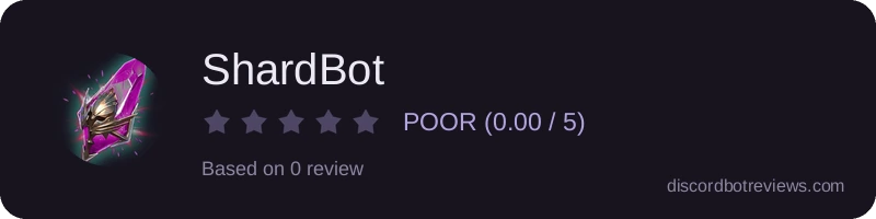 Rating widget preview for ShardBot