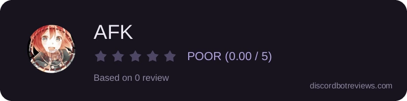 Rating widget preview for AFK