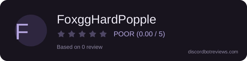 Rating widget preview for FoxggHardPopple