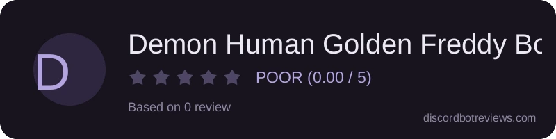 Rating widget preview for Demon Human Golden Freddy Bot