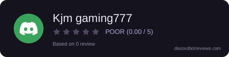 Rating banner for Kjm gaming777