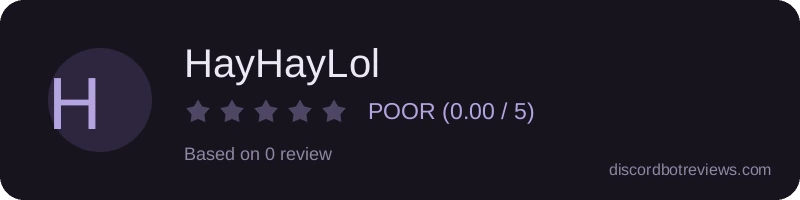 Rating widget preview for HayHayLol