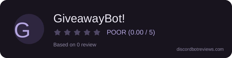 Rating banner for GiveawayBot!