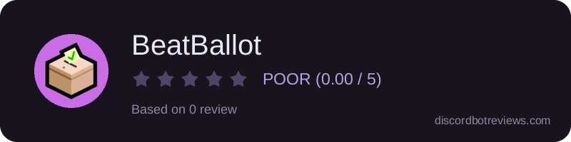 Rating widget preview for BeatBallot