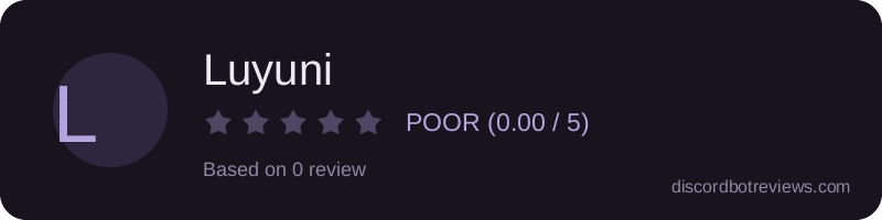 Rating widget preview for Luyuni