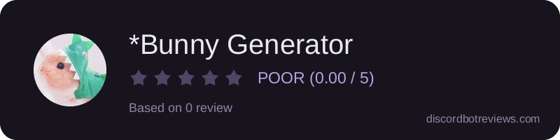 Rating widget preview for *Bunny Generator