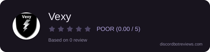 Rating widget preview for Vexy