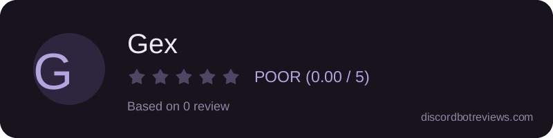 Rating widget preview for Gex