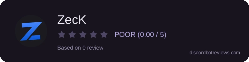 Rating widget preview for ZecK