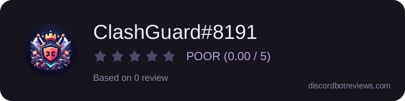 Rating widget preview for ClashGuard#8191