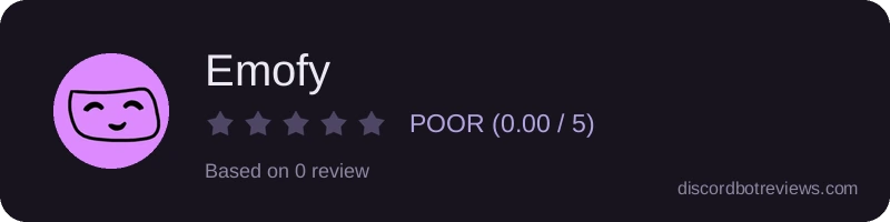 Rating widget preview for Emofy