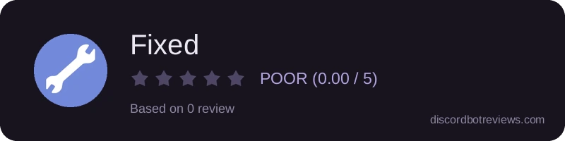 Rating widget preview for Fixed