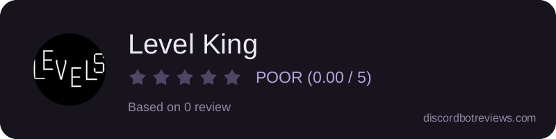 Rating widget preview for Level King